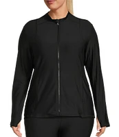 Kinesis Plus Size Performance Zip Front Long Sleeve Jacket