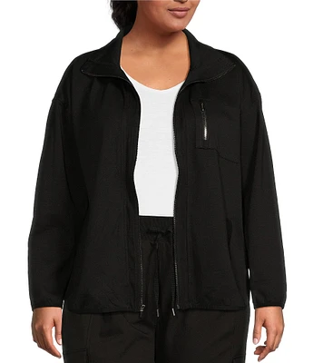 Kinesis Plus Size Rib Trim Walker Jacket