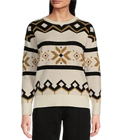 Kinesis Printed Crew Neck Long Sleeve Sweater