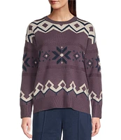 Kinesis Printed Crew Neck Long Sleeve Sweater