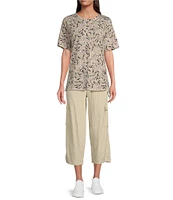 Kinesis Printed Short Sleeve Ruched Side Tee