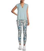 Kinesis Sleeveless Split Neck Top