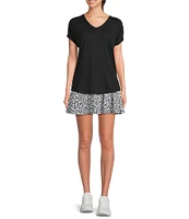 Kinesis V-Neck Raw Edge Dolman Tee