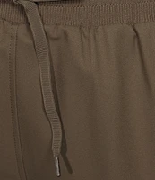 Kinesis Woven Elastic Cinched Cuff Ribbed Waistband Flap Pocket Ankle Joggers
