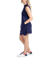 Kinona On The Edge Mini Mock Neck Scalloped Tennis Dress