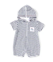 Kissy Kissy Baby Boys Newborn-24 Months Seas The Day Short Sleeve Terry Stripe Romper
