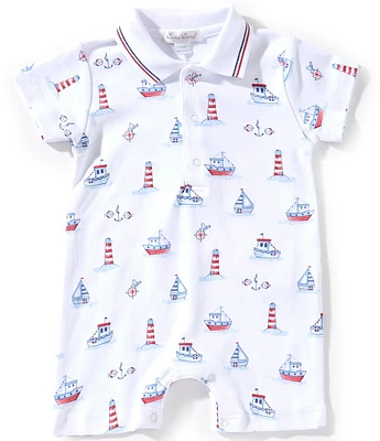 Kissy Kissy Baby Boys Newborn-24 Months Short Sleeve Seas The Day Printed Shortall