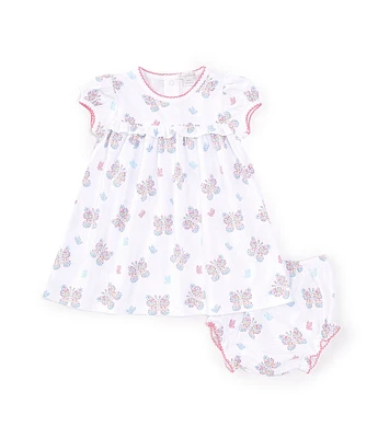 Kissy Kissy Baby Girls Newborn-24 Months Butterfly Print Cap Sleeve Dress