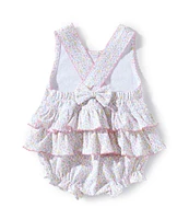 Kissy Kissy Baby Girls Newborn-24 Months Sleeveless Garden Trellis Printed Bubble Romper