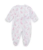 Kissy Kissy Baby Girls Newborn-9 Months Long Sleeve Giraffe-Printed Footie Coverall