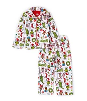 Komar Kids Little Boys 2T-4T Grinch Printed 2-Piece Pajama Set