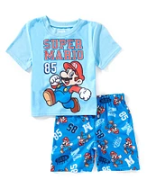 Komar Kids Little/Big Boys Super Mario 85 2-Piece Pajama Set