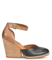 Kork-Ease Christie Leather Ankle Strap Pumps