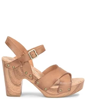 Kork-Ease Drew Leather Cross Banded Platform Sandals