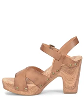 Kork-Ease Drew Leather Cross Banded Platform Sandals