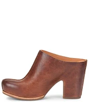 Kork-Ease Sagano Leather Block Heel Mules