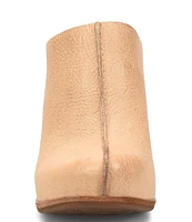 Kork-Ease Sagano Leather Block Heel Mules