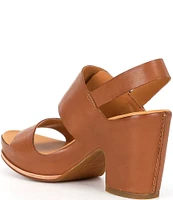 Kork-Ease San Carlos Leather Buckle Platform Block Heel Clog Sandals