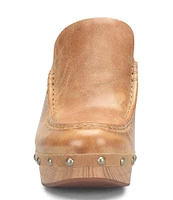 Kork-Ease Spencer Leather Studded Platform Mule Clogs