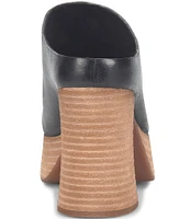 Kork-Ease Veronica Leather Platform Block Heel Clogs