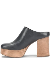 Kork-Ease Veronica Leather Platform Block Heel Clogs