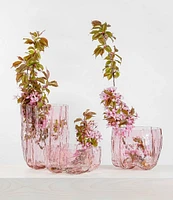 Kosta Boda Crackle Low Vase