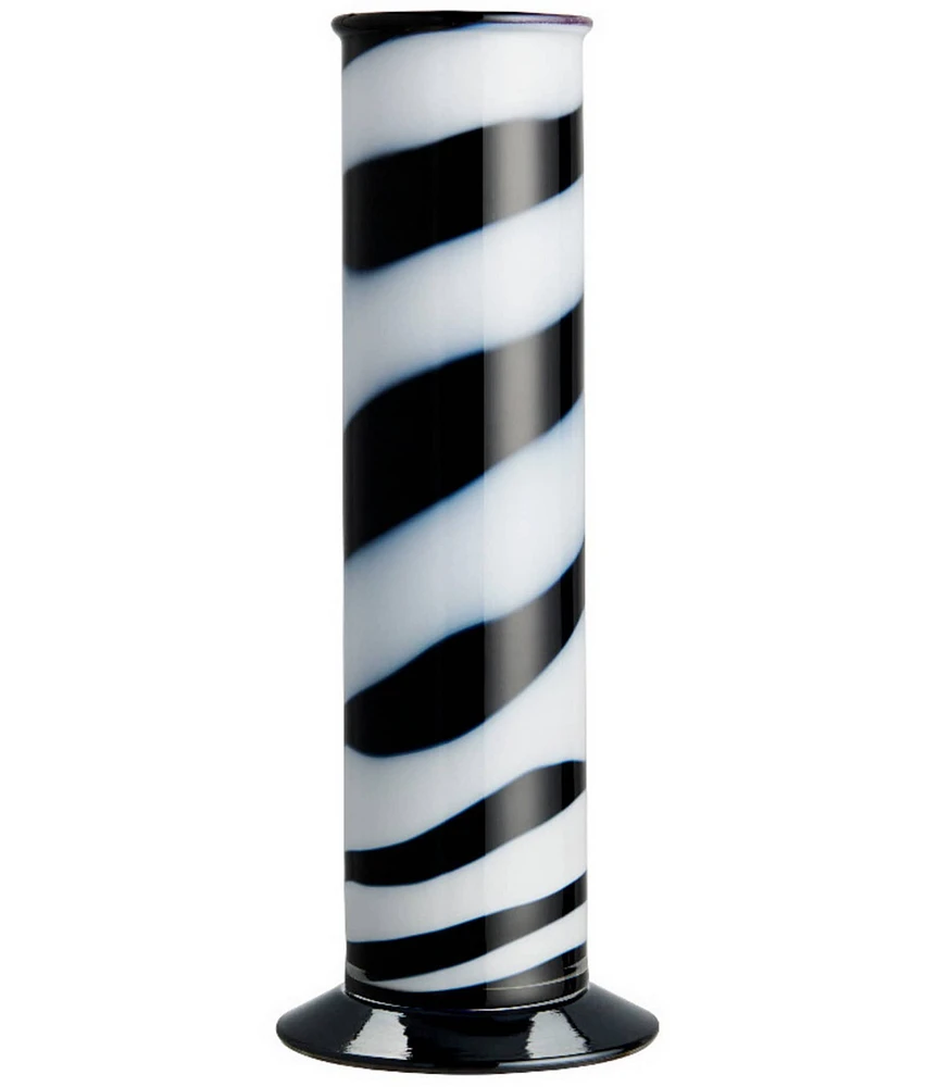 Kosta Boda Lab Cylinder Vase Black / White