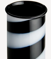Kosta Boda Lab Cylinder Vase Black / White