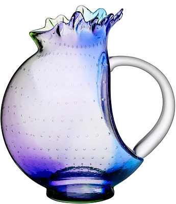 Kosta Boda Poppy Glass Abstract Decorative Multi Colored Ombre Pitcher