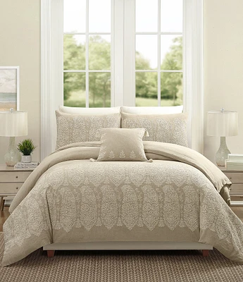 Kravet Embroidered Paisley Duvet Cover Mini Set