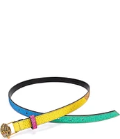 Kurt Geiger London .78#double; Satin Rainbow Crystal Belt