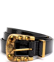 Kurt Geiger London .98#double; Snake Print Western Leather Belt