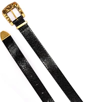 Kurt Geiger London .98#double; Snake Print Western Leather Belt