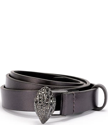 Kurt Geiger London 0.78#double; Drenched Metallic Leather Belt