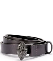 Kurt Geiger London 0.78#double; Drenched Metallic Leather Belt