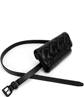 Kurt Geiger London 0.78#double; Kensington Black Quilted Belt Bag