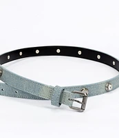 Kurt Geiger London 0.78#double; Octavia Studs Denim Belt