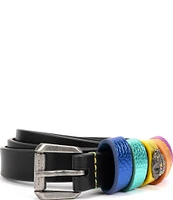 Kurt Geiger London 0.78#double; Rainbow Keeper Leather Belt