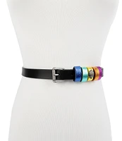 Kurt Geiger London 0.78#double; Rainbow Keeper Leather Belt