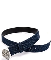 Kurt Geiger London 1.5'' Denim Crystal Belt