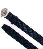 Kurt Geiger London 1.5'' Denim Crystal Belt