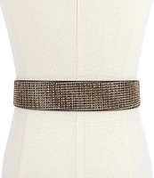 Kurt Geiger London 1.5#double; Gold Crystal Houndstooth Belt