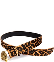 Kurt Geiger London 1.5#double; Leopard Haircalf Belt