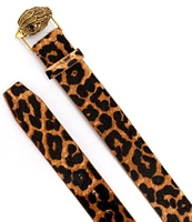 Kurt Geiger London 1.5#double; Leopard Haircalf Belt