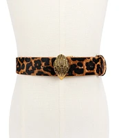 Kurt Geiger London 1.5#double; Leopard Haircalf Belt