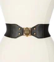 Kurt Geiger London 2.5 Signature Eagle Buckle Heavyweight Elastic Stretch Belt