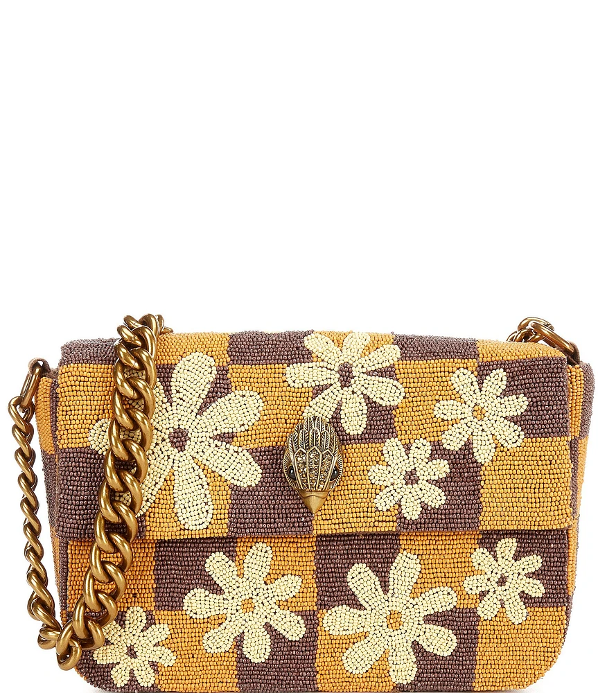 Kurt Geiger London Beaded Floral Detailed Kensington Crossbody Bag