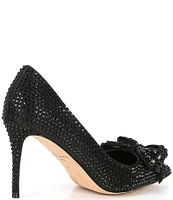 Kurt Geiger London Belgravia All Over Crystal Drench Bow Pumps