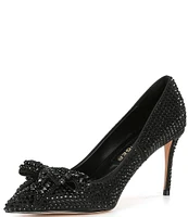 Kurt Geiger London Belgravia All Over Crystal Drench Bow Pumps