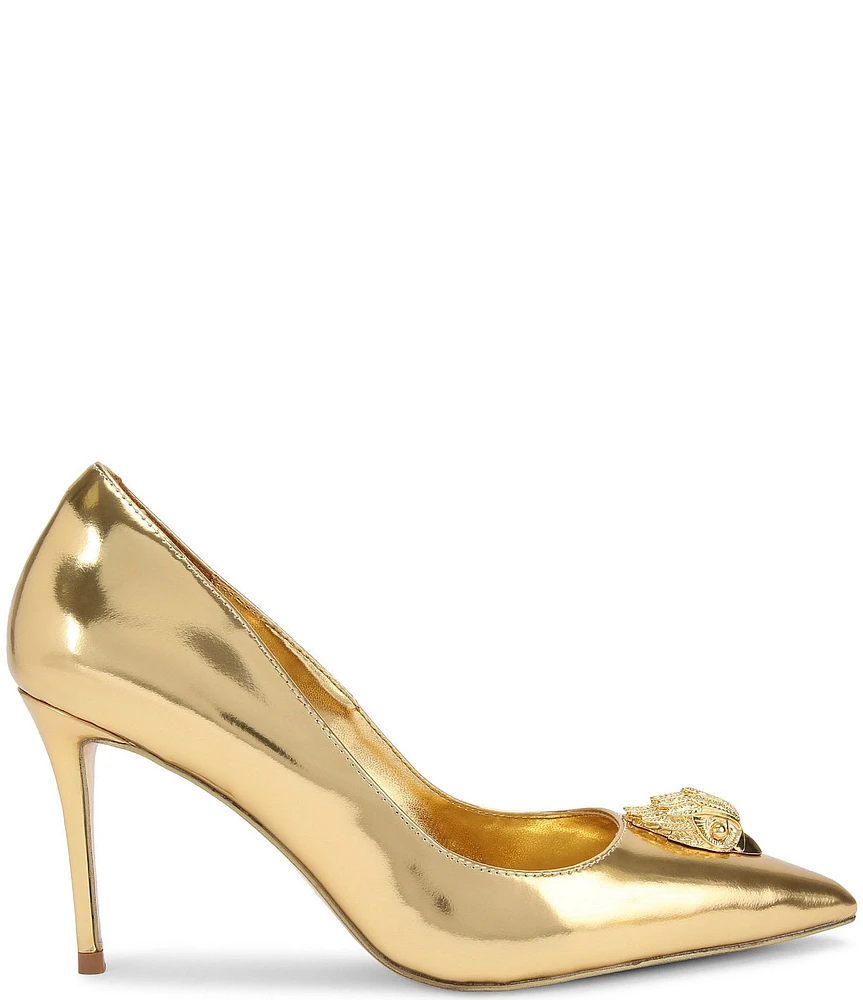 Kurt Geiger London Belgravia Eagle Court Metallic Leather Pumps